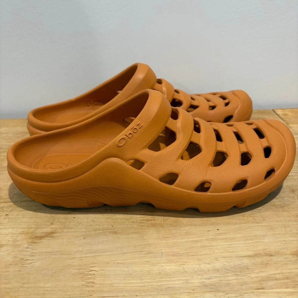 Oboz Whakatapu Recovery Clog Slides Mens Orange Size 12 Comfort Slip On‎ Shoes
